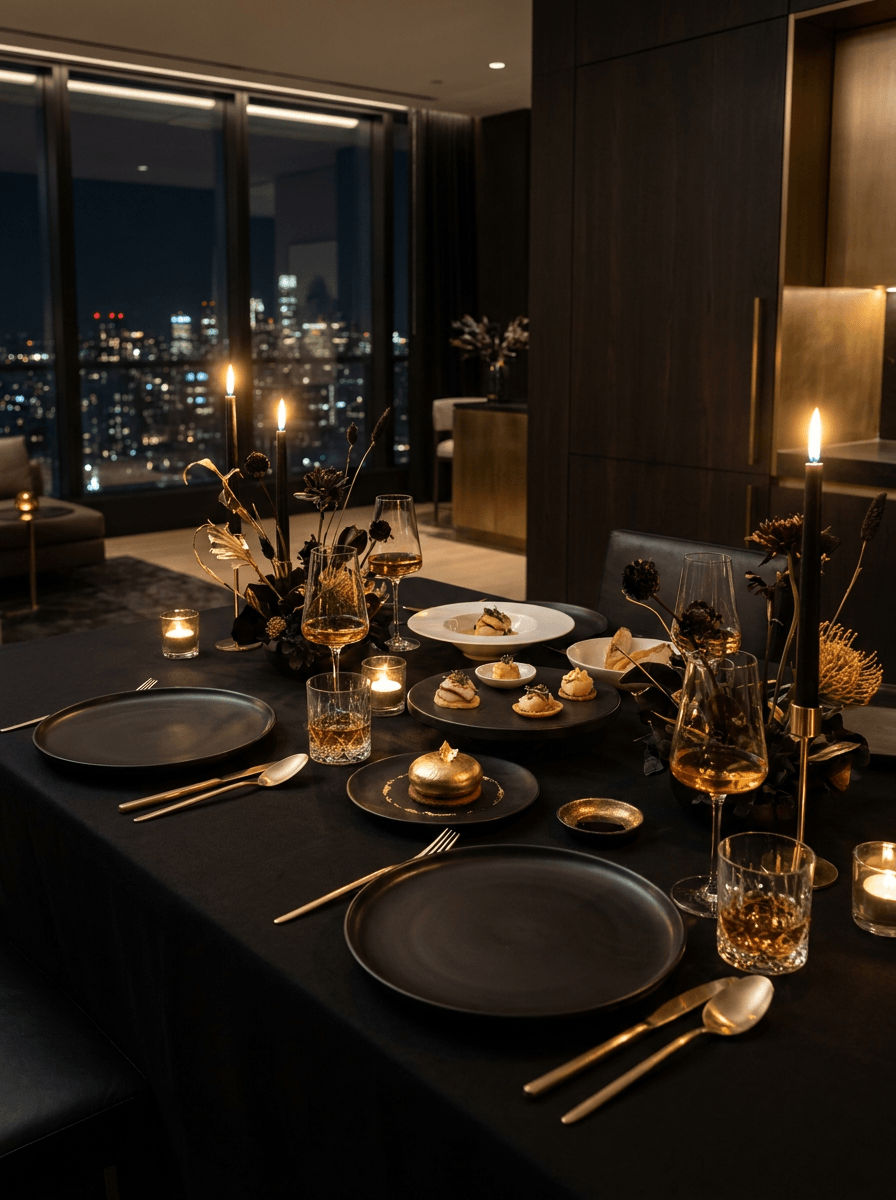 Intimate dining setup